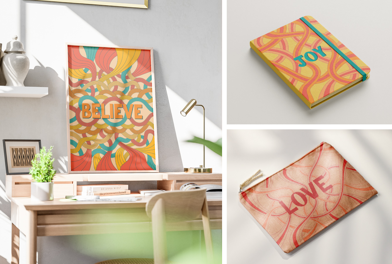 Mise en scène d'illustrations positives. @Alice Lambert Design